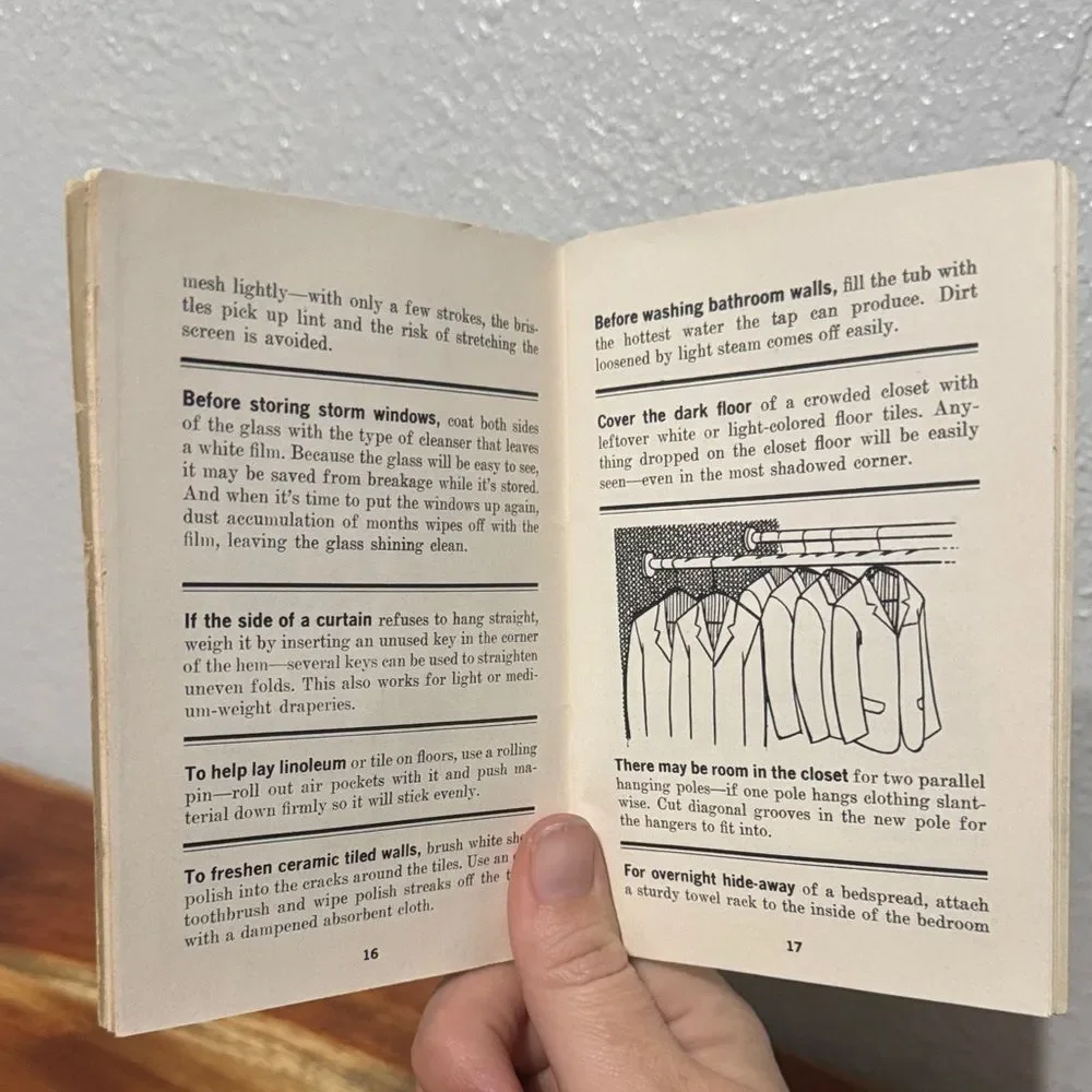 Vintage 1965 Dell Purse Book INSTANT HOUSEHOLD TRICKS #4059 Mini Booklet